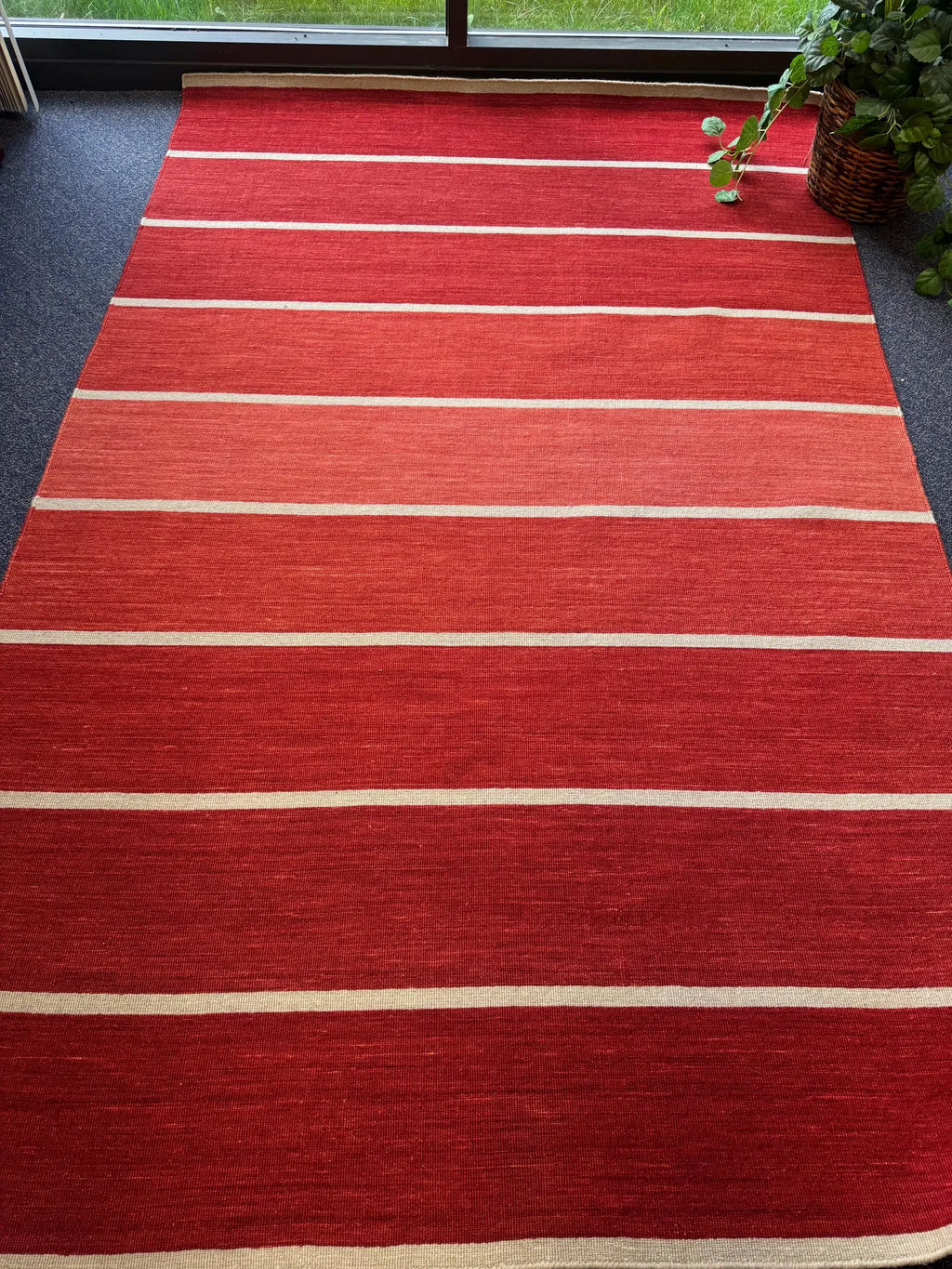 2.6x8 Flatweave wool Runner Rug, Long Hallway Accent, Coastal Decor,  Kitchen hallway rug Bohemian Style