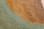 Organic Swirl Hand-Tufted Wool Area Rug – 5' x 7.8' Sage & Earth Tones