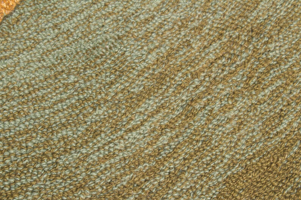 Organic Swirl Hand-Tufted Wool Area Rug – 5' x 7.8' Sage & Earth Tones