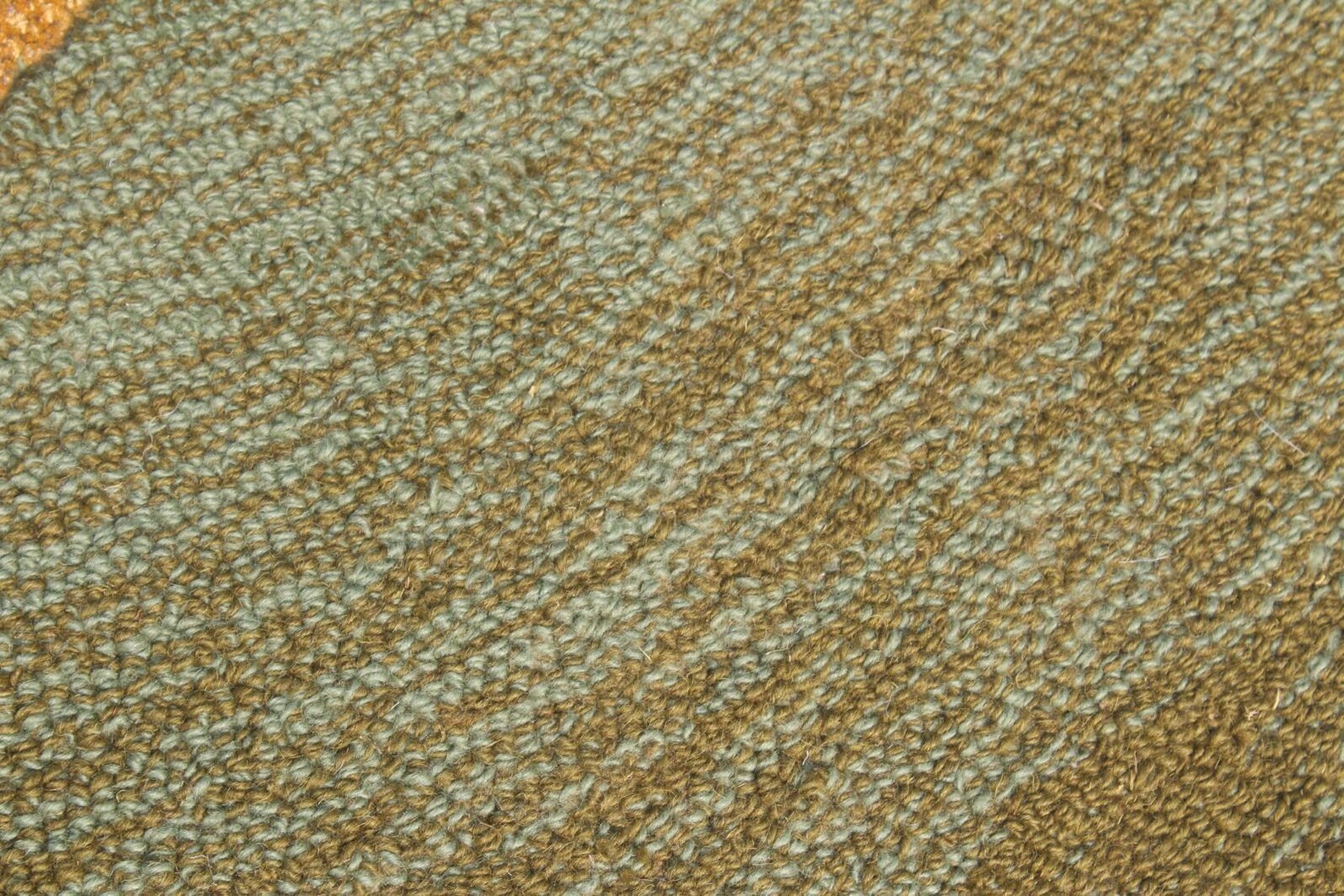 Organic Swirl Hand-Tufted Wool Area Rug – 5' x 7.8' Sage & Earth Tones