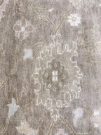Authentic Hand-Knotted Oushak Wool Rug | Muted Earth Tones