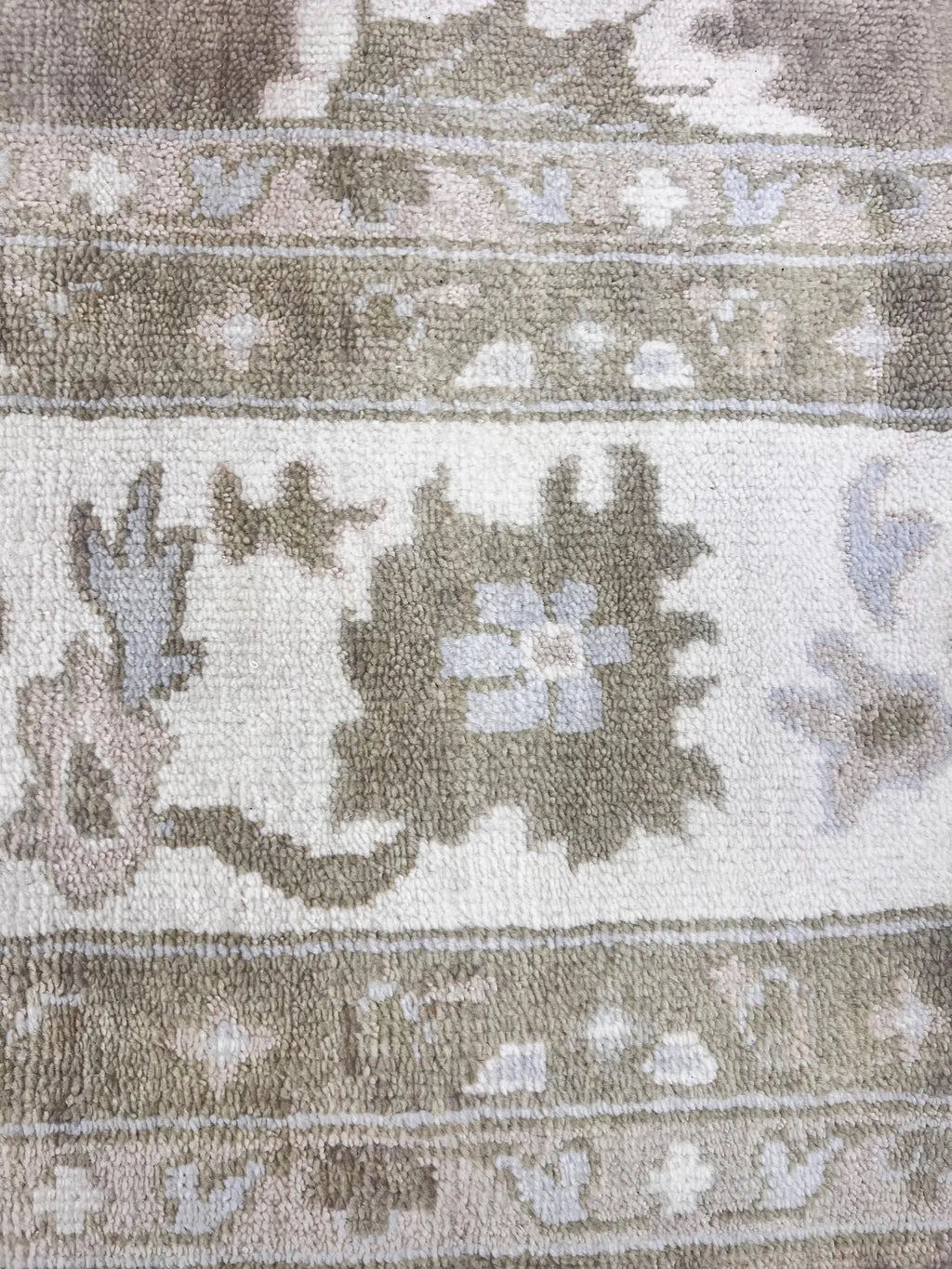Authentic Hand-Knotted Oushak Wool Rug | Muted Earth Tones
