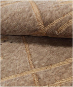 Hand Knotted Jute and Wool Rug - Hand Carved Textured Area Rug