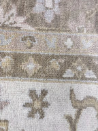 Authentic Hand-Knotted Oushak Wool Rug | Muted Earth Tones