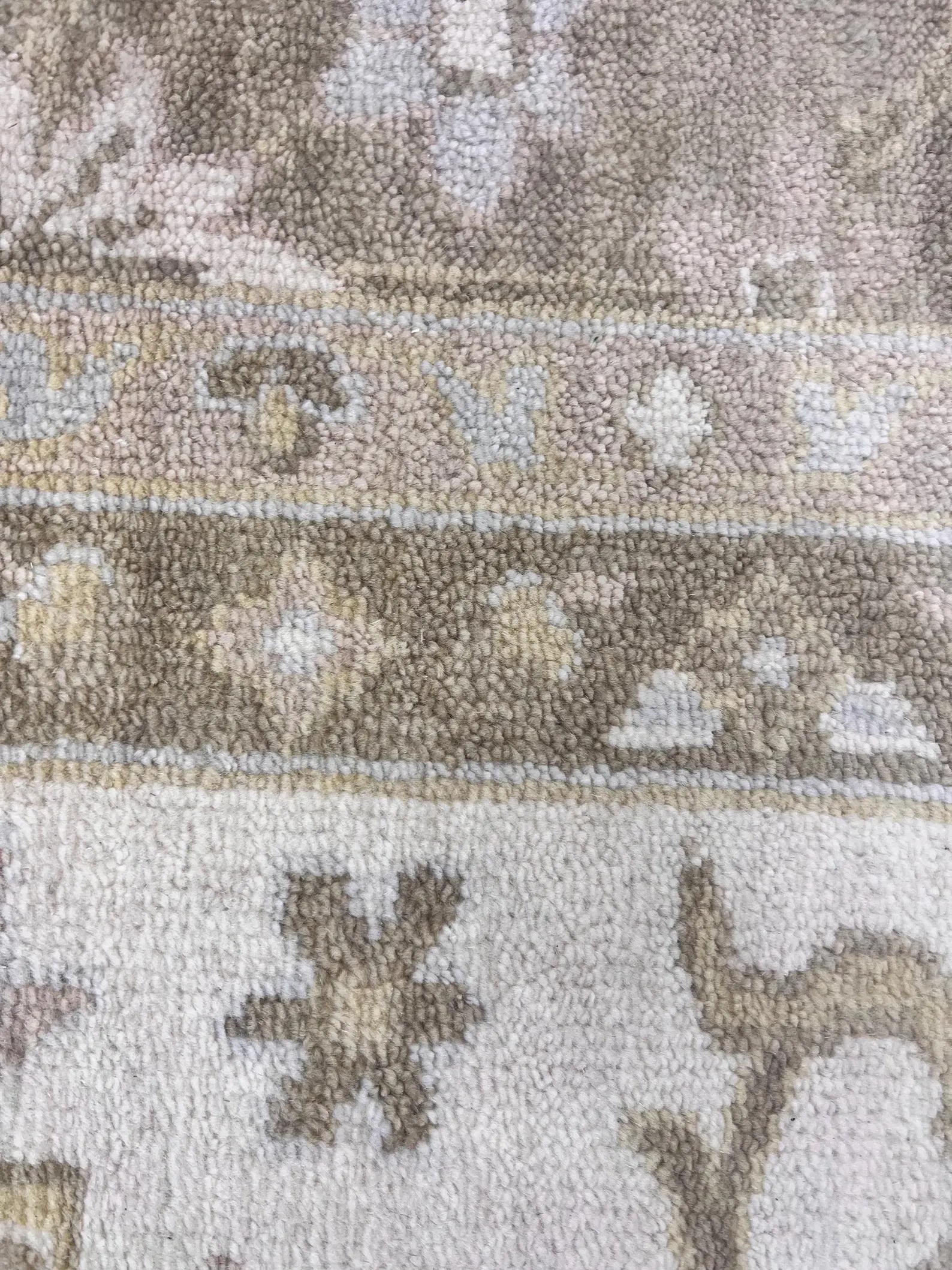 Authentic Hand-Knotted Oushak Wool Rug | Muted Earth Tones