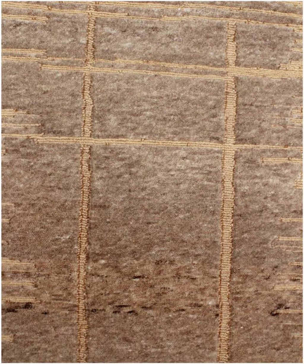 Hand Knotted Jute and Wool Rug - Hand Carved Textured Area Rug