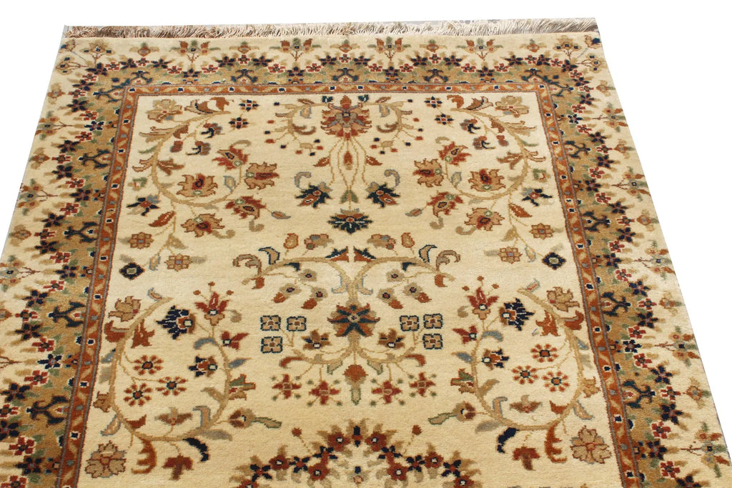 Luxurious Hand-Knotted 10 ft Wool Traditional Vintage Aesthetic Long Runner Rug for Entryway, hallway or Stairs
