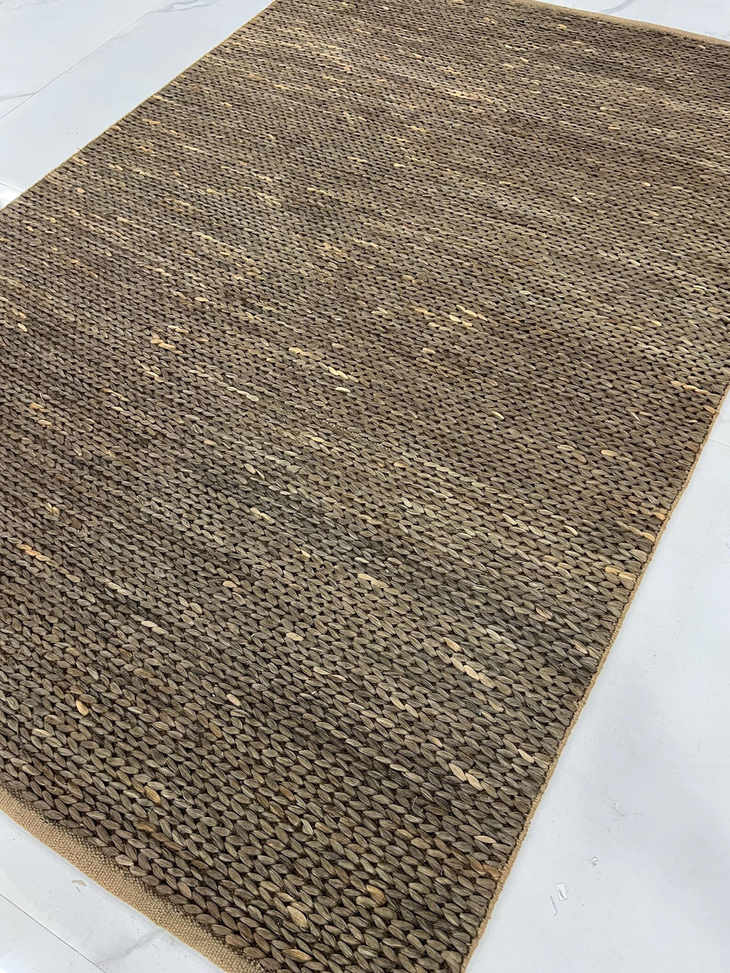 6 x 8 Hand-Braided Natural Jute Area Rug , Farmhouse Decor Chunky Woven Carpet