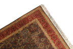 22 ft Extra Long Persian Style Oriental Carpet for Stairs & Hallways - Rust Brown Traditional Rug