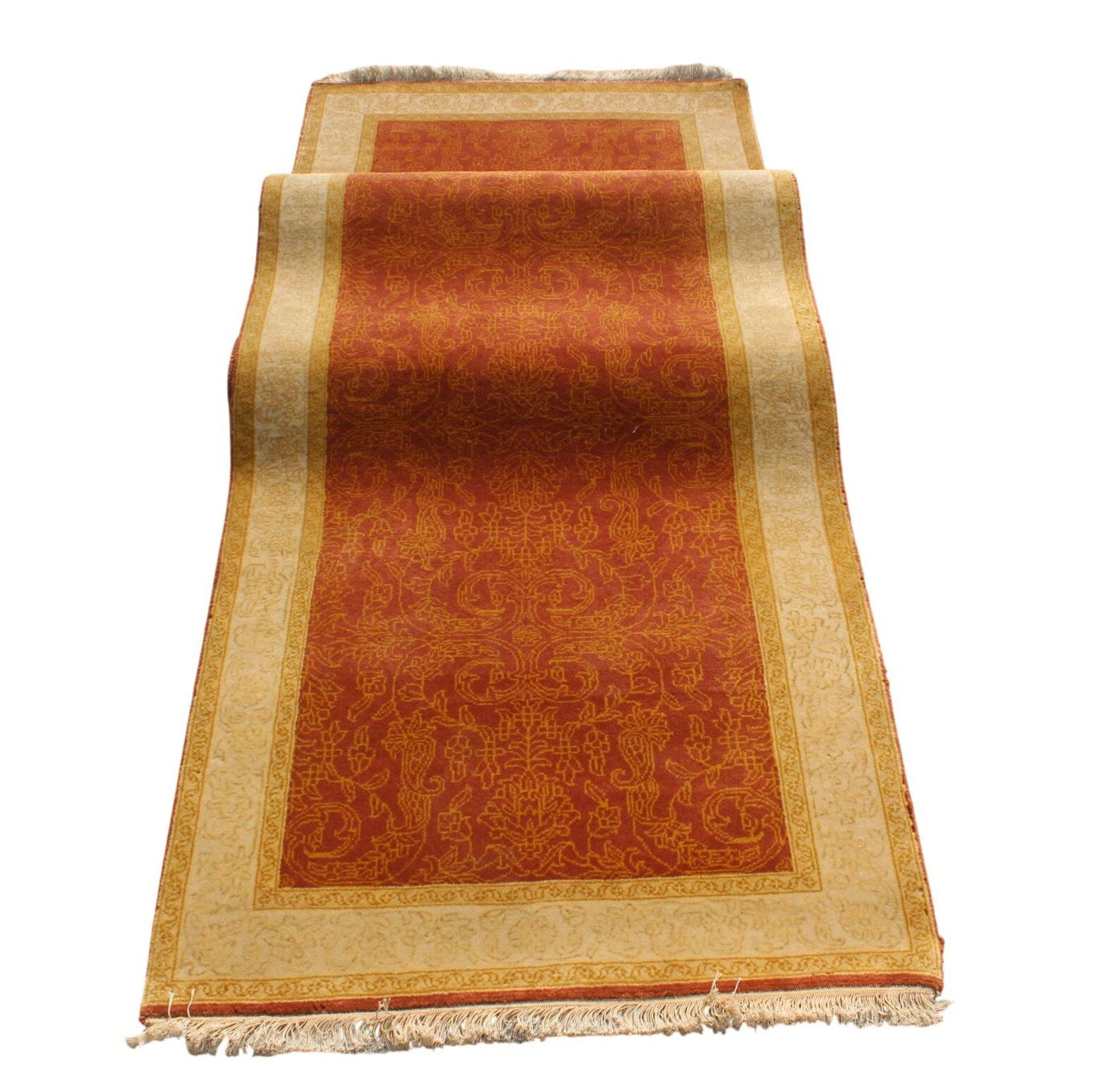 9 ft Traditional Persian Hand knotted Wool Runner, Premium Quality, Hallway & Entryway Rug