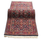 6 ft Antique Persian Wool Runner Rug. Hand-Knotted Vintage Entryway, Kitchen Rug