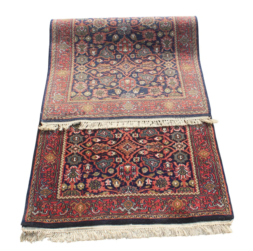 6 ft Antique Persian Wool Runner Rug. Hand-Knotted Vintage Entryway, Kitchen Rug
