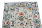 Hand Knotted Muted Oushak Rug - Sage Green Turkish Wool Area Rug