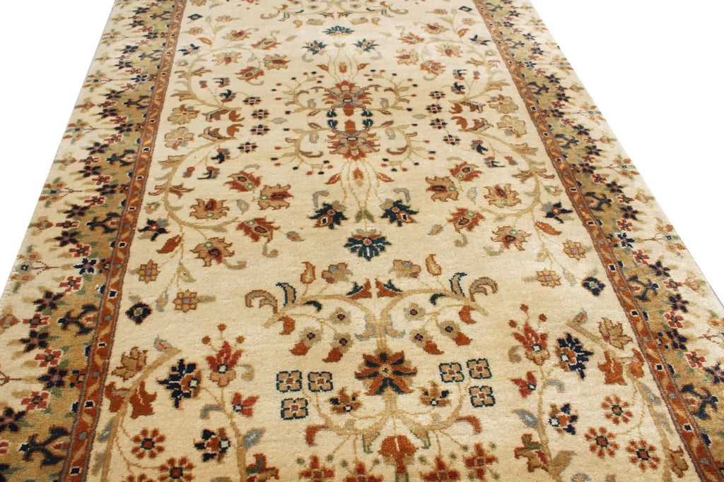Luxurious Hand-Knotted 10 ft Wool Traditional Vintage Aesthetic Long Runner Rug for Entryway, hallway or Stairs