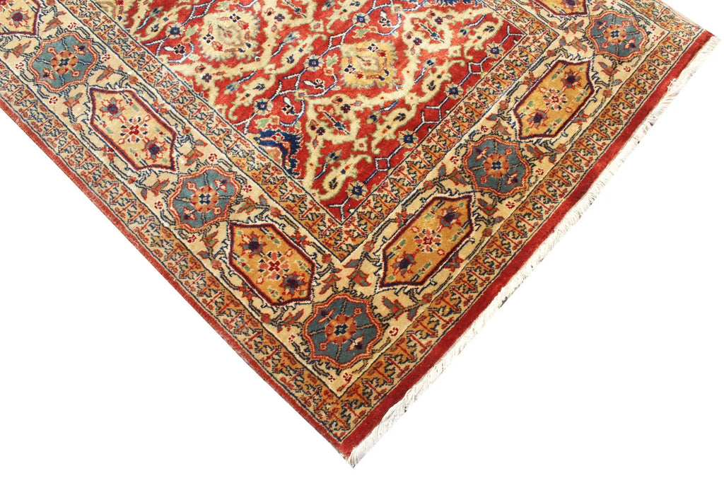 14 ft Extra Long Persian Runner Rug, Traditional Red Blue Gallery Rug, Antique Style Runner