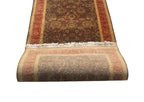 22 ft Extra Long Persian Style Oriental Carpet for Stairs & Hallways - Rust Brown Traditional Rug