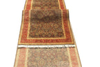 22 ft Extra Long Persian Style Oriental Carpet for Stairs & Hallways - Rust Brown Traditional Rug