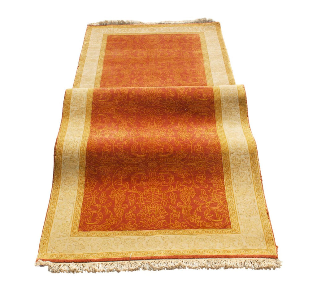 9 ft Traditional Persian Hand knotted Wool Runner, Premium Quality, Hallway & Entryway Rug