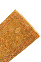 10 ft Traditional Gold Orange Vintage Style Gallery Rug, Extra Long Kitchen Runner