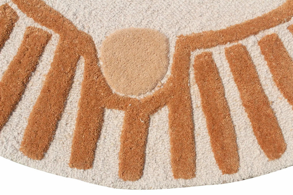 Hand Tufted Lion Nursery Rug - Cute Animal Area Rug for Toddler Room Decor