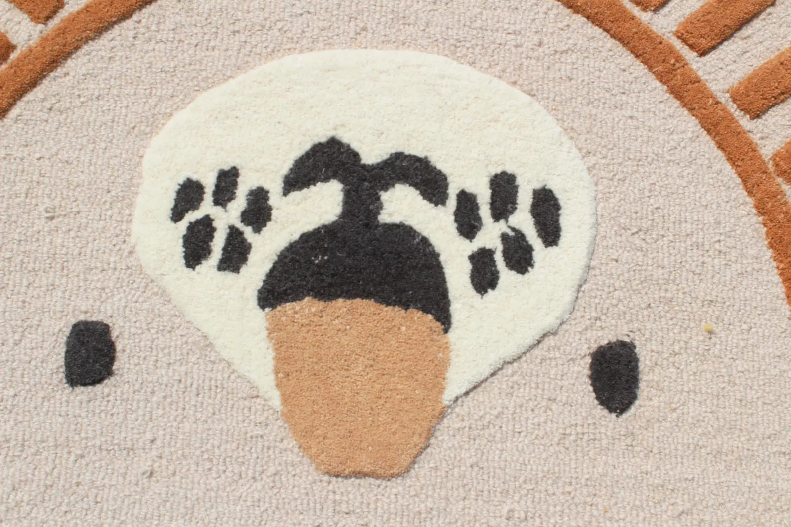 Hand Tufted Lion Nursery Rug - Cute Animal Area Rug for Toddler Room Decor