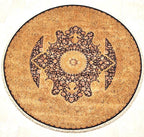 10 ft Round Premium Wool & Silk Black Gold Large Medallion Oriental Carpet for High-End Living Room