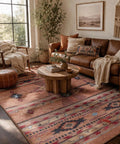 8x10 Rust & Indigo Southwestern/Navajo Hand-Knotted Wool Area Rug