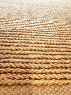 6'x9' Hand-Braided Natural Jute Area Rug