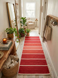 2.6x8 Flatweave wool Runner Rug, Long Hallway Accent, Coastal Decor,  Kitchen hallway rug Bohemian Style