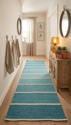 2.6x8 Flatweave wool Runner Rug, Long Hallway Accent, Coastal Decor,  Kitchen hallway rug Bohemian Style
