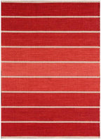 Modern Reversable Boho Striped Rug - Earthy Gradient Wool Kilim-Handwoven Flatweave Area Rug for Living Room - Scandinavian Dhurrie 5x8 8x10