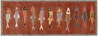 Hand-Knotted Wool Koi Fish Runner – Brown Artisan Fish Rug – Custom Sizes Available