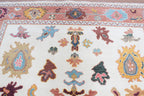 Terracotta & Ivory Hand-Knotted Wool Area Rug – Artisan Oushak-Style Statement Rug with for Living Room, Dining Room, or Bedroom, custom size rug