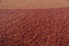 Burnt Orange & Blue Abstract Geometric Wool Hand-Tufted Rug – High-Traffic Modern Area Rug, Custom size rug
