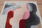 Modern Abstract Wool Area Rug | Hand-Tufted Designer Living Room Carpet | Custom Size High-Traffic Accent Rug