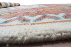 Terracotta & Ivory Hand-Knotted Wool Area Rug – Artisan Oushak-Style Statement Rug with for Living Room, Dining Room, or Bedroom, custom size rug