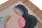 Modern Abstract Wool Area Rug | Hand-Tufted Designer Living Room Carpet | Custom Size High-Traffic Accent Rug