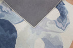 Blue & lavender Wool Hand Tufted Modern Abstract Area Rug – High Traffic Durable Designer Floor Decor, custom size rug