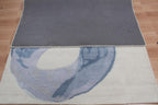 Blue & lavender Wool Hand Tufted Modern Abstract Area Rug – High Traffic Durable Designer Floor Decor, custom size rug