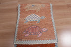 Hand-Knotted Wool Brown Turtle Runner Rug | Custom Size Hallway & Entryway Runner | Artisan Crafted (Copy)