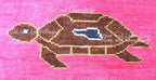 Hand-Knotted Wool Turtle Runner Rug – Custom Size Hot Pink Beach house Hallway Rug