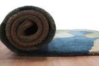 landscape Inspired Modern Abstract Wool Area Rug | Hand-Tufted High-Traffic Floor Covering | Custom Size carpet