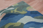 landscape Inspired Modern Abstract Wool Area Rug | Hand-Tufted High-Traffic Floor Covering | Custom Size carpet