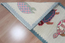 Hand-Knotted Wool Turtle Runner Rug | Custom Size Hallway & Entryway Runner | Artisan Crafted