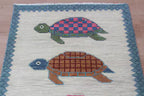 Hand-Knotted Wool Turtle Runner Rug | Custom Size Hallway & Entryway Runner | Artisan Crafted