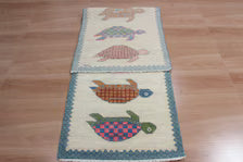 Hand-Knotted Wool Turtle Runner Rug | Custom Size Hallway & Entryway Runner | Artisan Crafted