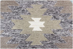 Hand Tufted 5X8  8X10  Brown Rust wool Geometric handmade rug for living room, bedroom and dining room
