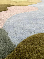 Hand Tufted Abstract Pebble Wool Area Rug
