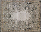 Hand Knotted Modern Rug 8X10 Wool and Bamboo Silk Rug for living room, bedroom and dining room