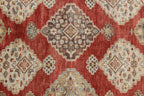 8x10 Hand-Knotted Rust & Beige Wool Rug | Traditional Oushak Style